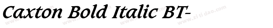 Caxton Bold Italic BT字体转换